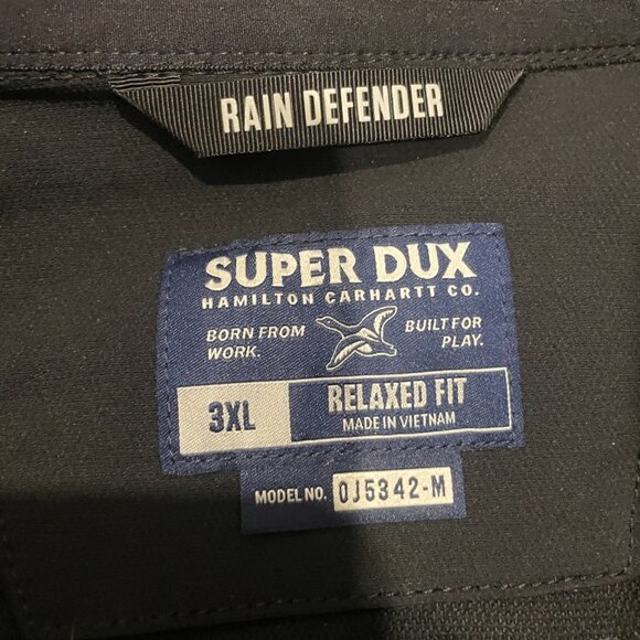 Carhartt Super Dux Relaxed Fit Mock-Neck Rain Defender Black Jacket OJ5342-M 3XL - Picture 7 of 10
